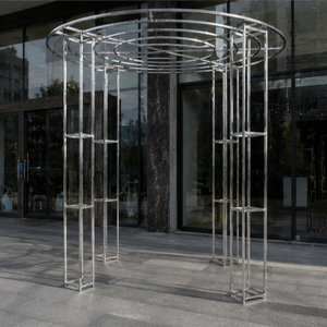 Modern Stainless Steel Wedding Arch Frame Metal Event <b>Backdrop</b> <b>Stand</b> Luxury Circular Canopy Decoration Display Structure - Product Image 2
