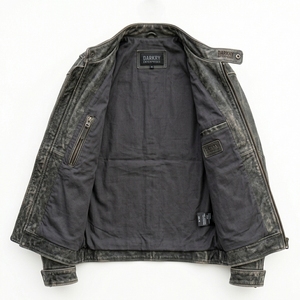 Blouson en cuir de moto rétro vieilli pour homme, style vintage en cuir de vachette, manteau de motard personnalisé, vêtement d'extérieur de motard, fabricant de blousons vieillis - Product Image 3
