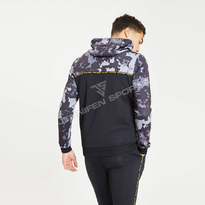 Survêtement d'hiver respirant personnalisé de haute qualité, grande taille, en molleton léger avec capuche à cordon de serrage - Product Image 4