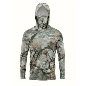 Camisa de Pesca con Capucha y Manga Larga para Hombre, Camuflaje, Protección Solar UPF 50, Secado Rápido, Poliéster - Product Image 1