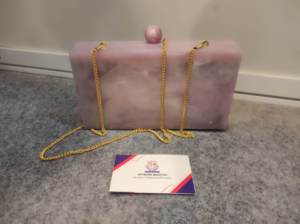 High-Quality Crystals Worked Handcrafted Resin <b>Box</b> Bag Latest 2026 Design, Perfect for <b>Bridal</b> Party Fashion Clutch with Handle - Product Image 5