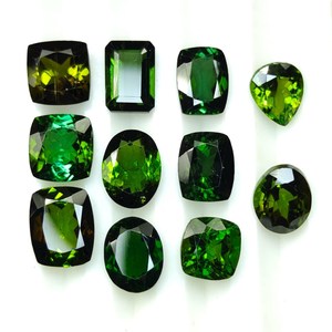 Turmalina Verde, Gema Suelta de 20 Quilates, Corte Ovalado Natural, Pleocroica, Lote de 11 Piezas, Suministro al por Mayor para Fabricación de Joyería - Product Image 2