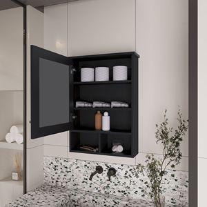 Armadietto per medicinali Gibson Black, mensole da bagno di alta qualità - Product Image 5