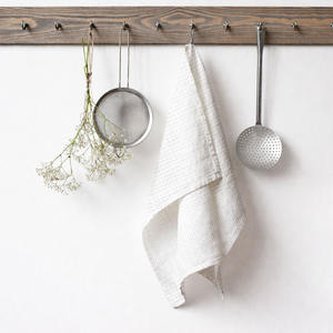 ผ้าเช็ดครัวสีพื้นลายวาฟเฟิล 100% ผ้าฝ้าย ชุดผ้าเช็ดชา นุ่ม ซับน้ำเร็ว สำหรับใช้ในครัว ราคาดีที่สุดจากอินเดีย - Product Image 1