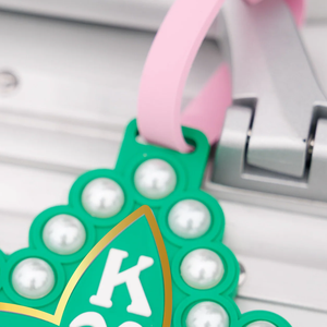 Pink Green 20 Pearls Luggage Tag <b>for</b> Women Decorative Beaded <b>Suitcase</b> Identification Label Travel Bag <b>Accessory</b> with Elegant - Product Image 5