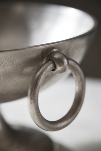 Contemporary Minimalist <b>Silver</b> <b>Bowl</b> Texture Casting Art Sculptural Kitchen Dining Tableware Item - Product Image 4