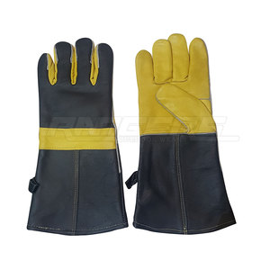 Gants de soudage en cuir à prix de gros, longs, résistants à la chaleur et aux coupures, isolés, conception personnalisée, protection contre les éclaboussures de métal fondu - Product Image 6