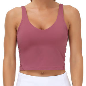 Soutien-gorge de sport pour femme, service OEM, dernière collection, simple, nouveau, sans coutures, maintien élevé, yoga, bonnet complet, logo frontal, sans armatures - Product Image 4
