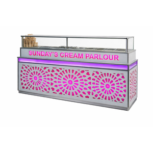 Comptoir de traiteur ou de buffet de luxe en acier inoxydable doré - Product Image 5