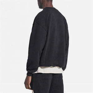 Sudadera Oversize de Algodón 100% para Hombre, Venta al por Mayor OEM, con Logotipo Personalizado Impreso y Bordado, Tejido Grueso para Invierno - Product Image 4