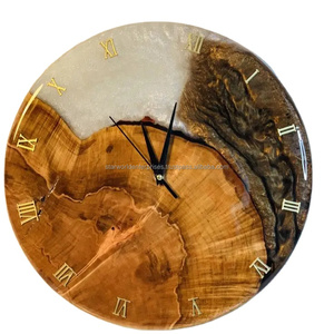 Articles de décoration pour la maison en bois époxy standard Horloge murale époxy pour salon, chambre et bureau Décoration d'Inde - Product Image 1