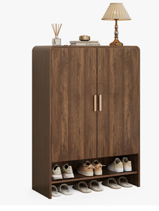 Meuble à chaussures moderne et minimaliste en bois, meuble à chaussures pliable multi-niveaux, étagère à chaussures en bois pour salon - Product Image 3