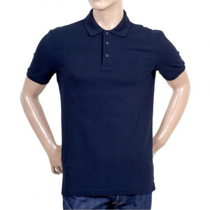Polo en coton noir slim fit pour homme, manches courtes, décontracté, tricoté, couleur unie, design uni - Product Image 4