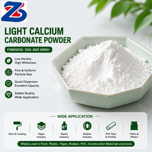 Carbonate de Calcium Léger Fonctionnel en Poudre, CaCO3 Précipité pour Produits en Caoutchouc, Encre, Film Plastique, Remplissage Industriel - Product Image 1