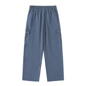 Pantalones Cargo para Hombre, Delgados, Multibolsillos, Corte Recto, Lavados, con Borde Crudo, Casuales, para las Cuatro Estaciones - Product Image 6
