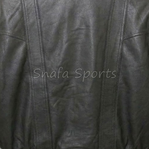 Veste de moto en cuir classique rétro noire sur mesure avec logo OEM, veste en cuir de course pour hommes - Product Image 5