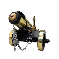 Modèle de canon miniature en laiton de style antique, fait main, durable, de qualité supérieure, en bois foncé, Art Déco, livraison rapide, décoration intérieure, anniversaire