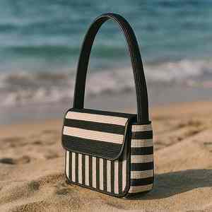 Bolso de Mano Casual de Lujo Hecho a Mano en India con Asa de Cuentas Multicolor, Estilo Artesanal Local Duradero - Product Image 6