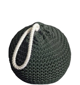 Green Cotton Doorstop Thick Rope - Braided Chunky Jute Rope - <b>Nautical</b> Decor - Product Image 1