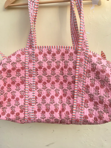 Sac fourre-tout matelassé léger vintage bohème de couleur unie, grande capacité, en coton, pour femmes, toutes saisons - Product Image 2