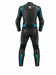 X Perforated One-Piece Leather Motorcycle <b>Suit</b> | Black <b>Red</b> Gray | X Logo | OEM ODM Manufacturer | Premium Design | Racing Wear - Product Image 3