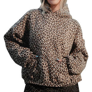 Sudadera con Capucha Oversize de Punto Sólido con Bordado para Mujer |   Sudadera con Capucha Personalizada |   Sudadera Informal de Otoño para Usar en la Calle - Product Image 5