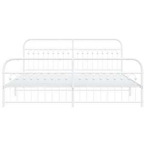 Base de Cama Rectangular de Acero Blanco de 76 x 80 Pulgadas, Camas Metálicas - Product Image 4