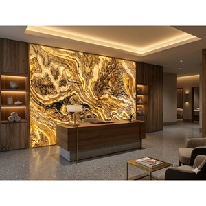 Revêtement mural en pierre flexible translucide Indaan Autumn, feuille de placage 100 % pierre naturelle – Étanche et durable pour l'extérieur et l'intérieur - Product Image 1