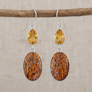 Wholesale Certified 925 Sterling Silver Natural Stone Faceted Citrine <b>Drop</b> Dangle Gemstone Earrings Unisex Gift Birthday - Product Image 5