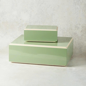 Decorative Organizer with Matching Lid Elegant <b>Vanity</b> Desk and Coffee Table Decor for Stylish Home Modern Lacquer Storage Box - Product Image 4