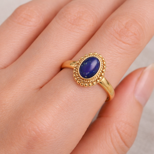 Natural Rainbow Moonstone <b>Ring</b> 925 Sterling Silver <b>Gold</b> Plated Bezel <b>Set</b> Handmade Oval Gemstone <b>Ring</b> for Women Wholesale - Product Image 5