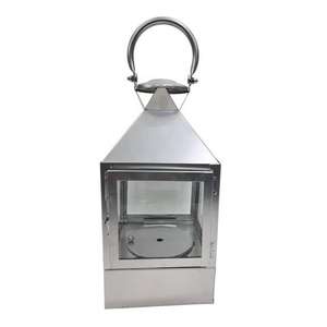 Farol redondo de vidrio y metal para la sala de estar del hogar y la mesa de boda, iluminación decorativa de suelo, farol de metal. - Product Image 6