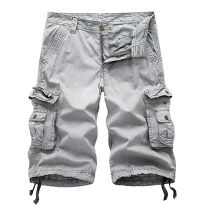 Shorts personnalisés OEM en coton respirant pour hommes, style de rue, teints en couleur unie, 2024 de vente à chaud - Product Image 1