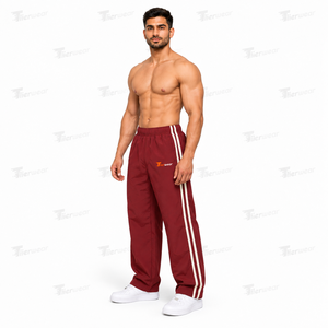 New 2026 custom Nylon Trackpants Custom logo 100% Nylon Lightweight sports Nylon Jogger Pants Windbreaker <b>trousers</b> for Men - Product Image 2
