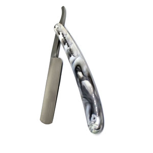Rasoir droit vintage professionnel pour barbier, instrument de beauté, manche en plastique de qualité salon, acier inoxydable - Product Image 5