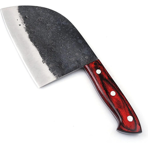 Couteau de chef Burraq artisanal en acier au carbone de qualité industrielle, couteau multifonctionnel à motif goutte de pluie, étui en cuir, 10 pouces - Product Image 3