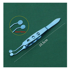 Pinzas manuales de acero inoxidable Metal Med para masaje de glándulas de Meibomio, uso hospitalario, reutilizables, quirúrgicas, CE Clase I - Product Image 1