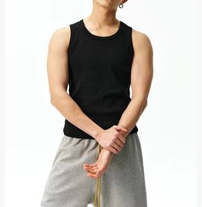 เสื้อยืดแขนกุดโลโก้สั่งทำคุณภาพสูง เสื้อกีฬาแห้งเร็ว เสื้อกล้ามออกกำลังกายสำหรับผู้ชาย - Product Image 1