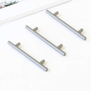 Poignée de meuble multifonctionnelle moderne en acier inoxydable en forme de T, durable, finition brossée minimaliste, pour cuisine, salle de bain, chambre, salon - Product Image 2