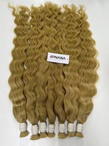 ผมต่อแบบมนุษย์100% เรมี่ผมตรงเรียบเนียนจากนาซ่าผมบลอนด์ทนต่อฝนและนุ่มเงางาม - Product Image 2