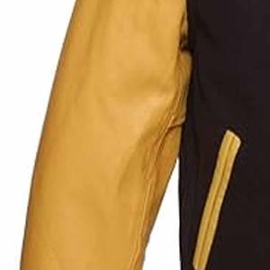 Vestes de baseball vintage en cuir brodé pour hommes, style Letterman Varsity, par Dress Sports - Product Image 5