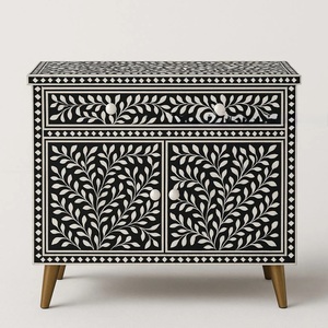 ILAHI's Bone Inlay <b>Drawer</b> Modern Design Agate Detailing <b>Storage</b> Portable Home Furniture - Product Image 2