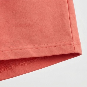 Women's 2 Piece Solid Coral <b>Knitted</b> Short Sleeve T Shirt and Above Knee Shorts <b>Set</b> Crew Neck Loose Fit Casual Spring Summer Wear - Product Image 6