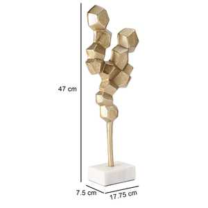 Limited Stock New Arrival Geometric Gold Plated Aluminum Sculpture Modern Art Tabletop Decor Handmade Eco-Friendly Durable for - Product Image 3
