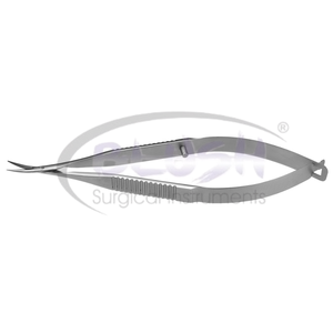Ophthalmic Microsurgical Scissors Castroviejo Mini Corneal Scissors Curved Reusable Surgical Instruments By <b>Blush</b> Surgical - Product Image 1