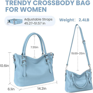 Bolso de Mano de Lujo para Mujer, Forma Regular, Suave, con Herrajes Minimalistas, Correa de Hombro Ajustable, Impermeable, Ecológico y Ligero - Product Image 3