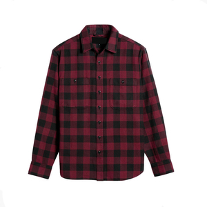 Good Quality Men's <b>Flannel</b> Shirts Regular Fit Pocket Maroon And Black Box Comfortable Plain <b>Flannel</b> Shirts For Youth - Product Image 1