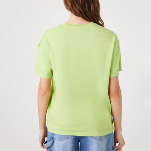 Camiseta Verde Extra Grande con Estampado de Cactus, Manga Corta, Cuello Redondo, Informal, para Hombre, Tejido de Punto, Algodón - Product Image 5