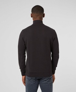 Sweat-shirt de luxe pour homme en coton, col ras du cou, avec logo personnalisé, fermeture éclair quart de tour, coupe oversize, uni et épais - Product Image 2