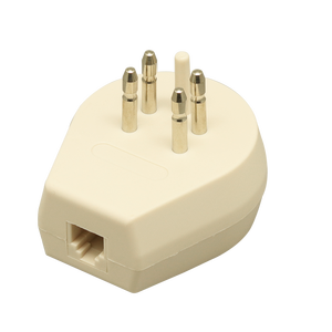 อุปกรณ์เสริมอิเล็กทรอนิกส์ Belgium อะแดปเตอร์โทรศัพท์ ABS งาช้าง - Product Image 3